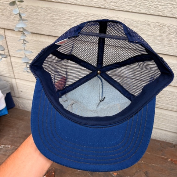 vintage SAFETY SUPPLY CANADA patch mesh trucker hat snapback blue - Picture 5 of 5